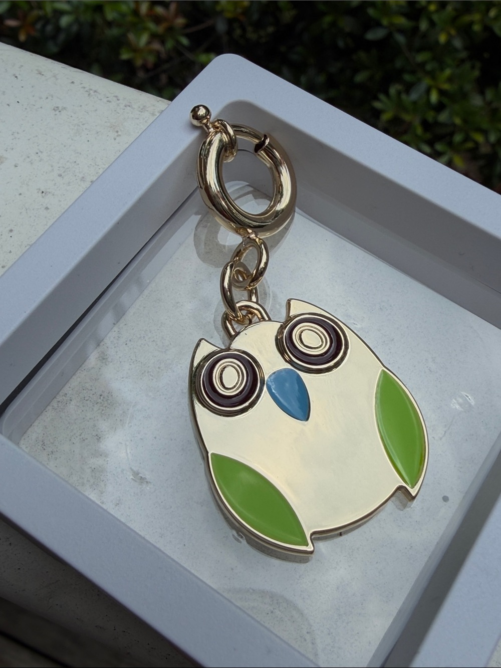 Gucci Enamel Owl CHARM ONLY in White, Lime Green & Sky Blue. Keychain EUC - Picture 16 of 16
